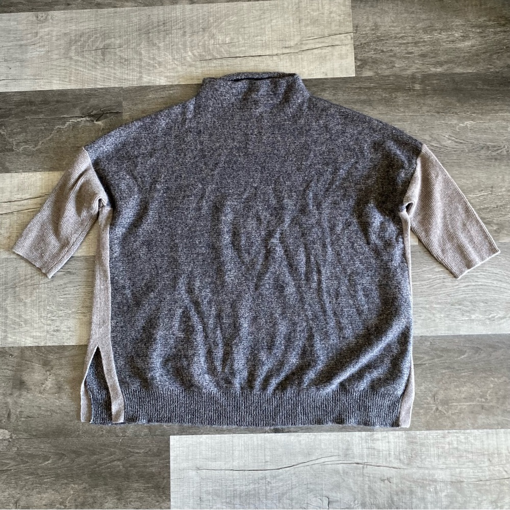 Kinross 100% Cashmere Mockneck Sweater Top SZ L